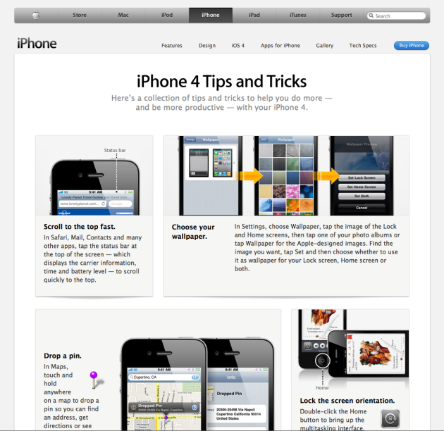 Apple iPhone4 - Welcome landing page - August 2010